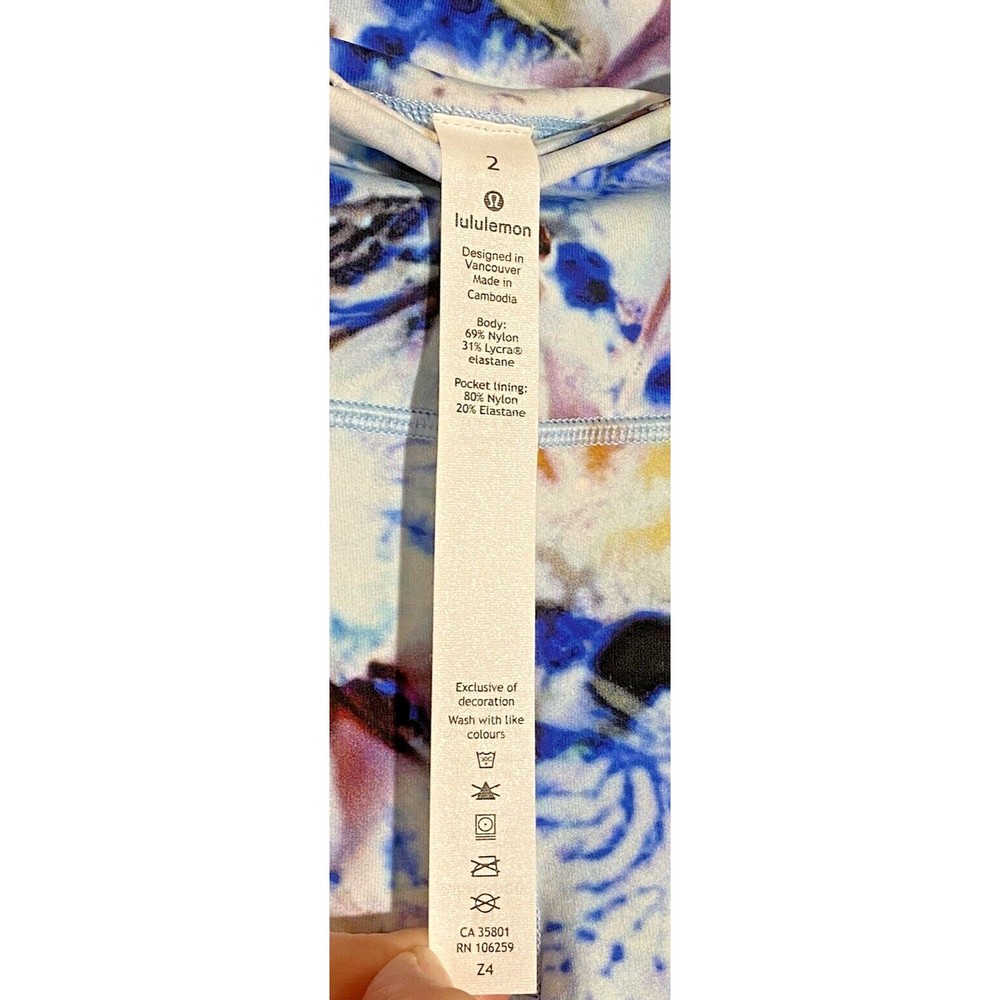 LULULEMON Speed Up LEGGINGS Exposure Multi FULL LENGTH SIZE 2 LUXTREME - Picture 5 of 5